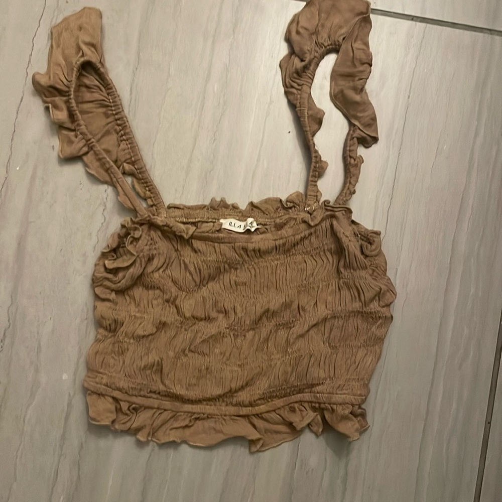 Light Brown ILLA ILLA crop top